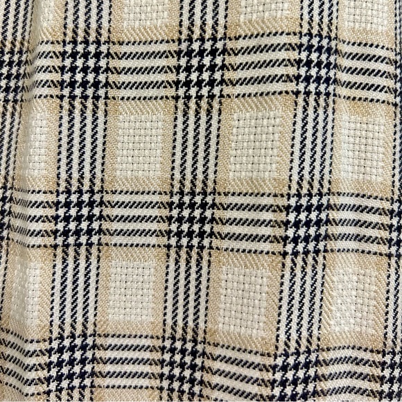 Vintage High Waisted Plaid Pleated Trousers - Picture 4 of 6